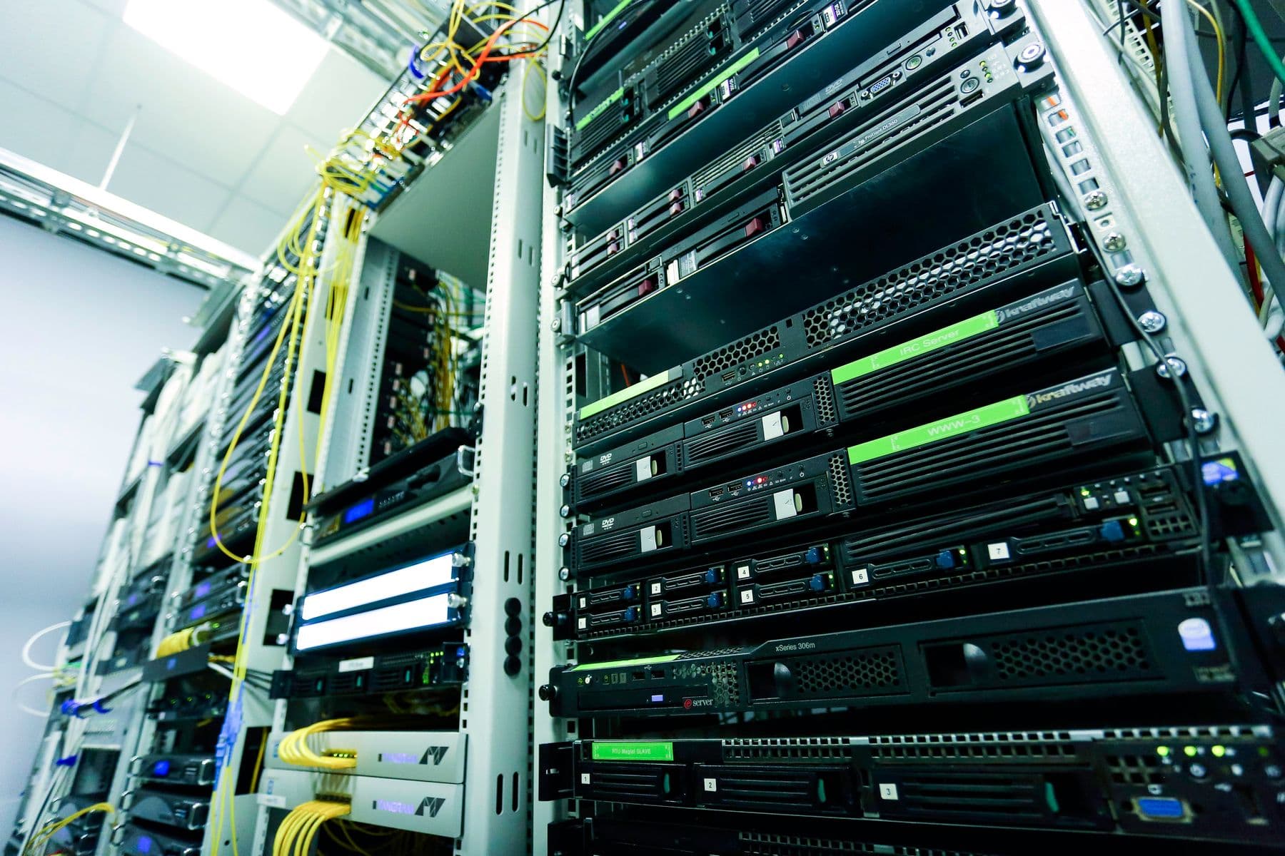 Network equipment installed in a secure commercial rack